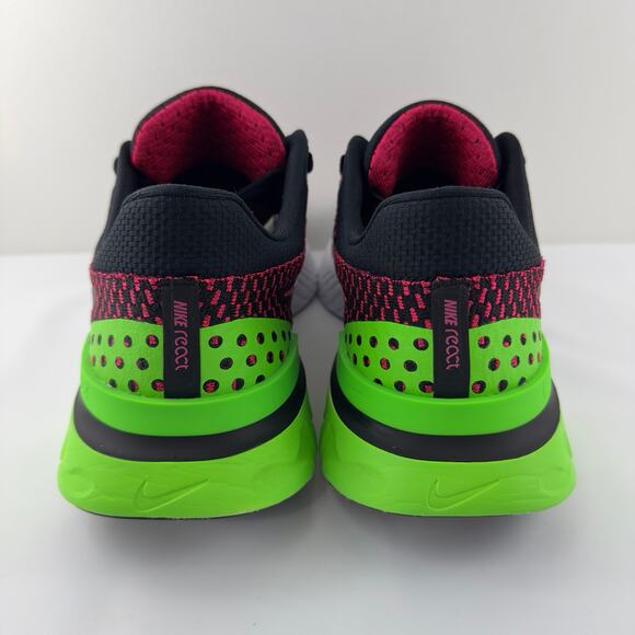 Nike React Infinity Run Flyknit 3 Siren Red Green Strike Men-14 - Picture 3 of 8